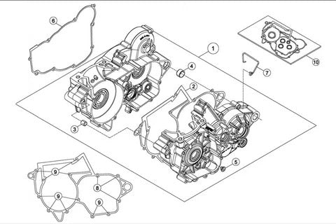 BETA OEM - BOTTOM END GASKET SET - 250/300RR