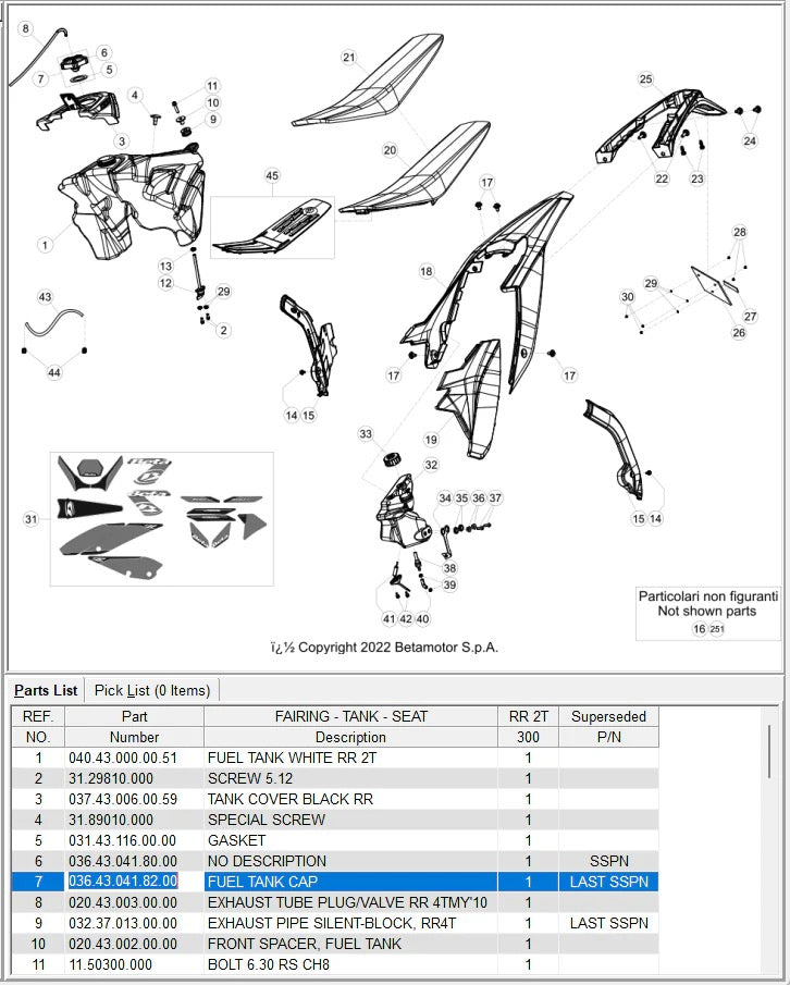 BETA OEM - TANK COVER - BLACK RR/RR-S MY20+