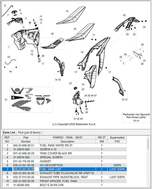 BETA OEM - TANK COVER - BLACK RR/RR-S MY20+