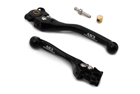 KAWASAKI KX 250 2021-2023 KX 450 2019-2023 AS3 FORGED FRONT BRAKE CLUTCH LEVERS BLACK AS3 PERFORMANCE