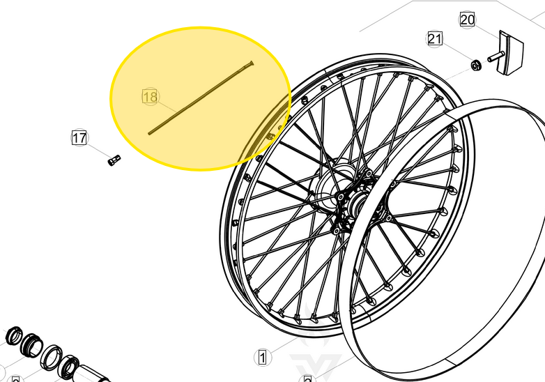 BETA OEM FRONT SPOKE RR RACING MY17/18 2T/4T BLACK