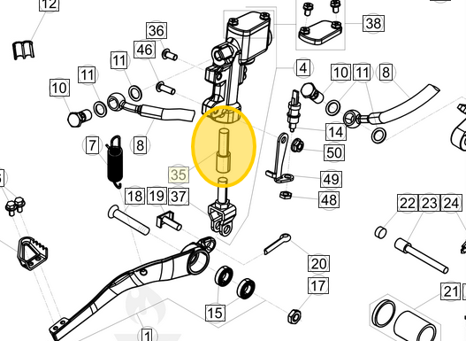 BETA OEM REAR BRAKE MASTER CYLINDER REPAIR KIT 049.36.009.00.00