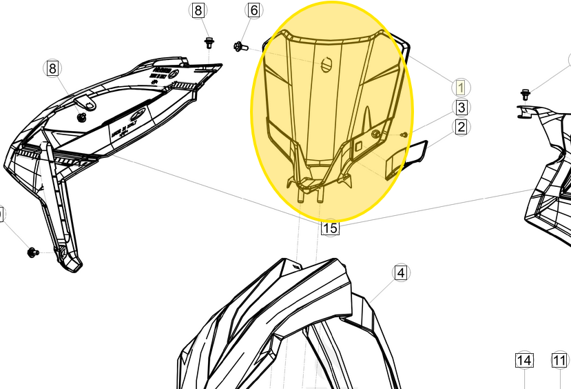BETA OEM HEADLIGHT MASK RED RX (WITH DECAL) 049.43.004.00.97