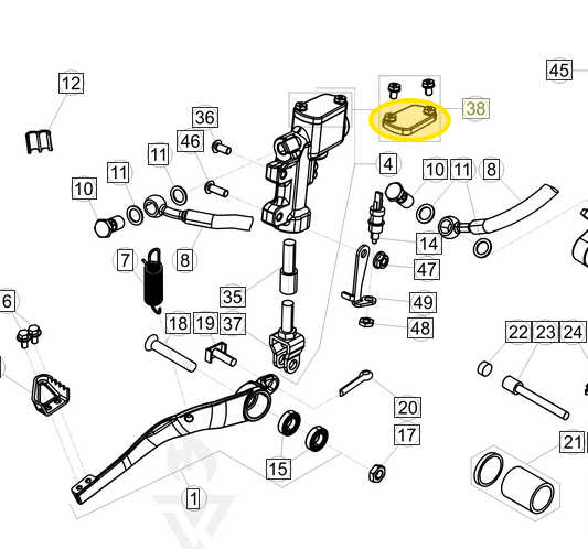 BETA OEM REAR BRAKE RES COVER 049.36.008.00.00