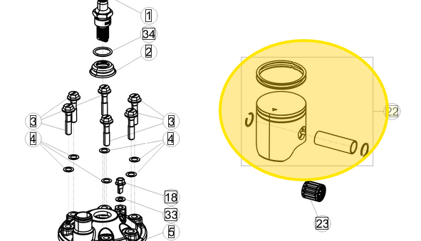 BETA OEM PISTON 200CC B 035.02.029.80.0B