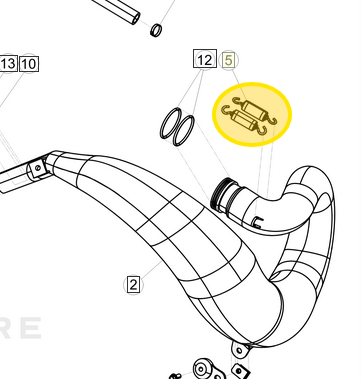 BETA OEM EXHAUST SPRING RR 2T/4T PART #026.37.005.00.00