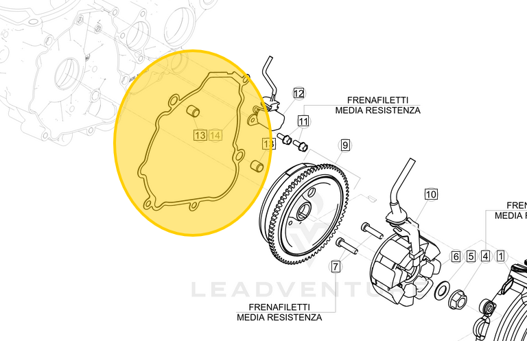 BETA OEM GASKET, IGNITION COVER