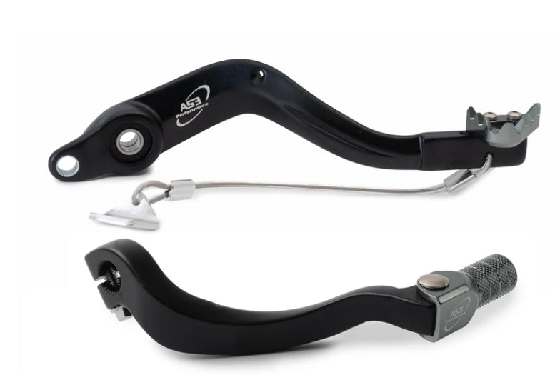 AS3 BETA 250 300 RR 2021-2024 AS3 FACTORY SERIES FORGED REAR BRAKE PEDAL & GEAR LEVER BLACK
