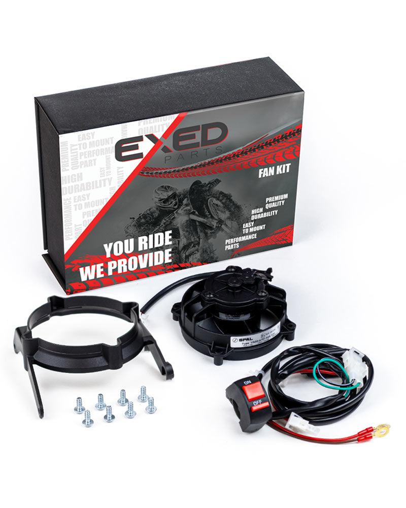 Exed PartS – Original SPAL Radiator Cooling Fan and Mounting Kit for GAS GAS/KTM/HUSQVARNA, with ON/OFF Switch,2021-2023