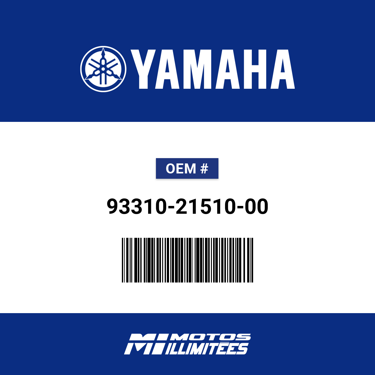 Yamaha Bearing - 93310-21510-00