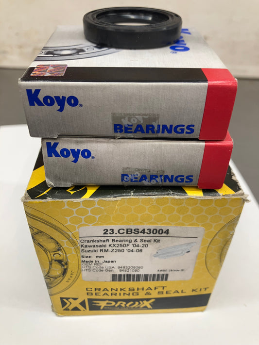 PROX CRANK BEARING/SEAL KIT 23.CBS43004 KAWASAKI/SUZUKI 4T