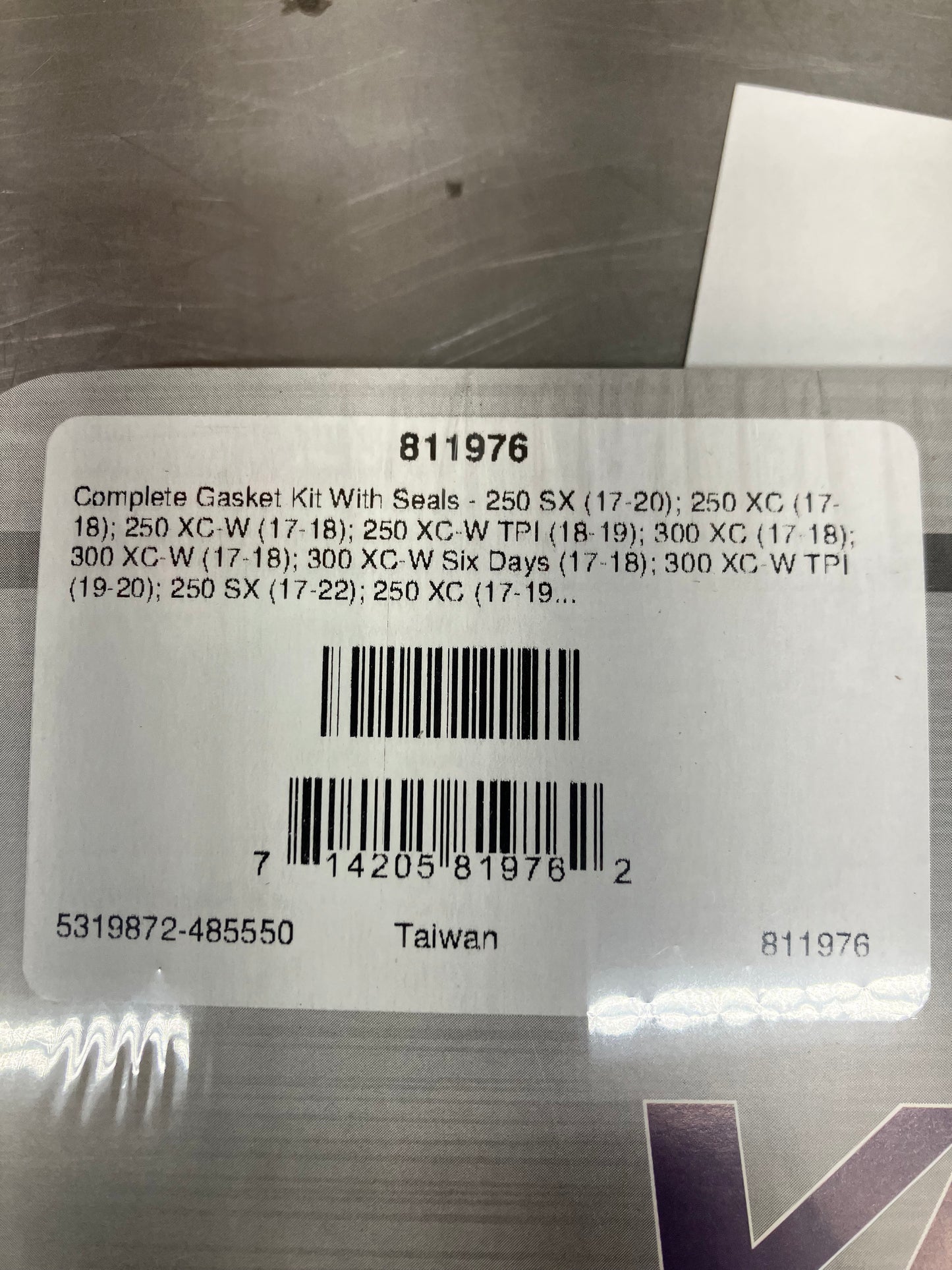 VERTEX COMPLETE GASKET KIT KTM 250/300  '17 TO '23 811976