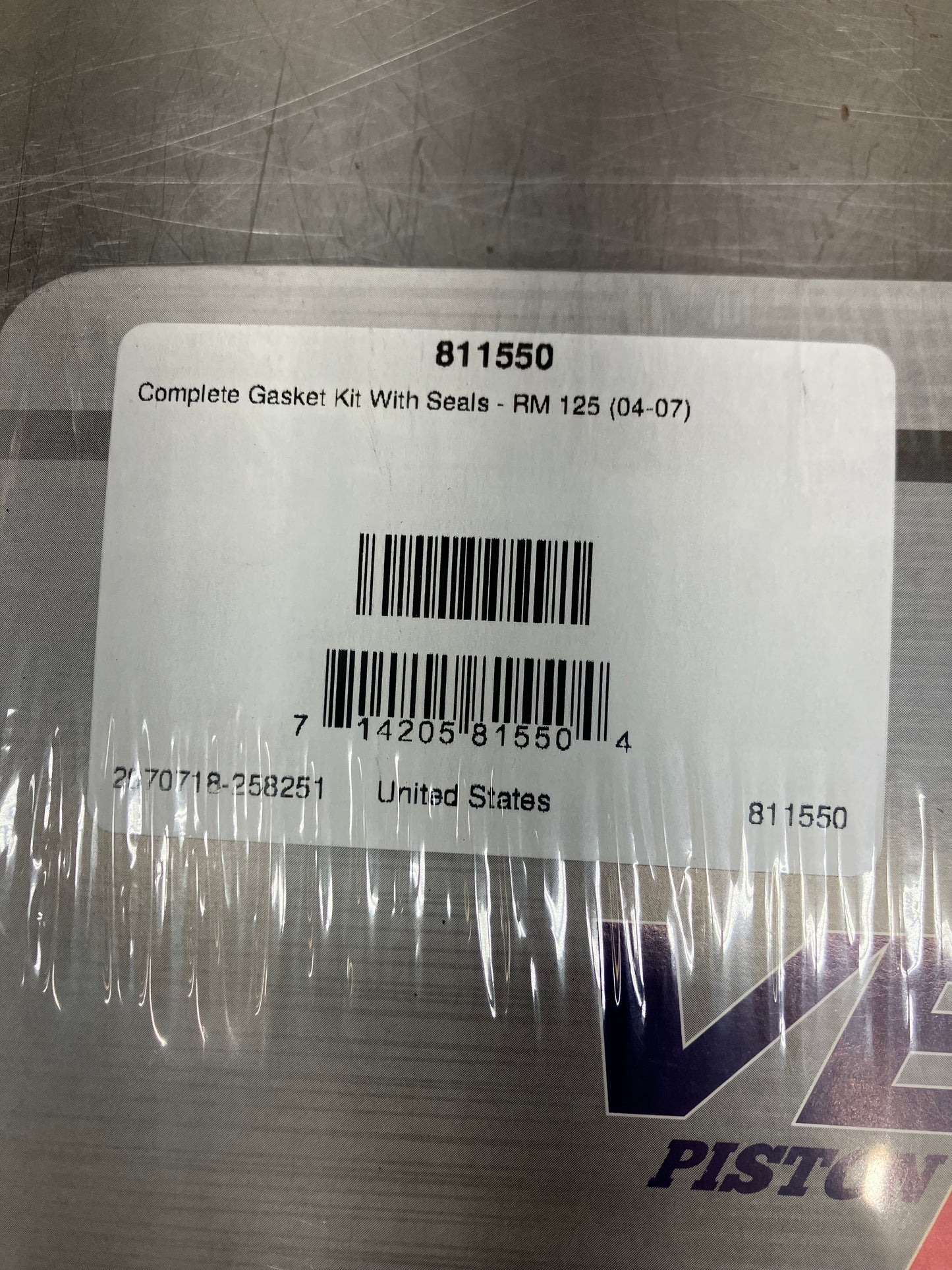 VERTEX COMPLETE GASKET KIT SUZUKI RM125 '04-'08