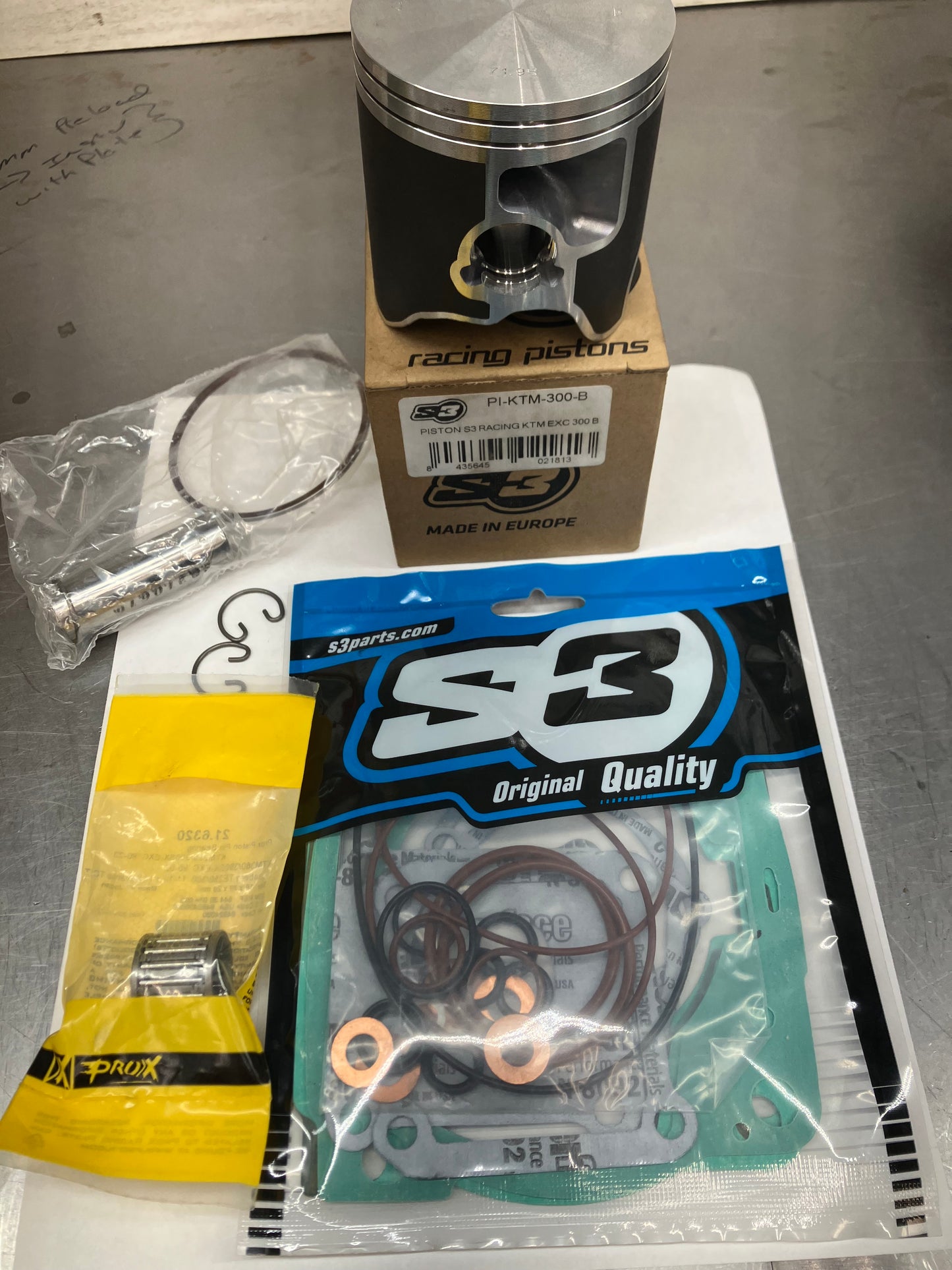 COMPLETE S3 by VERTEX TOP END REBUILD KIT KTM/HUSQVARNA 300 CARBURETOR MODELS '17-'19