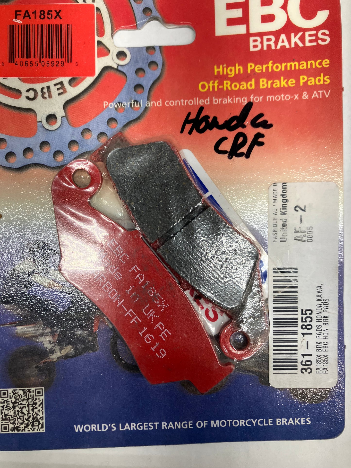 EBC FA185X CARBON BRAKE PADS Beta/ GasGas/ Yamaha/ Aprilia/KAWASAKI/SUZUKI