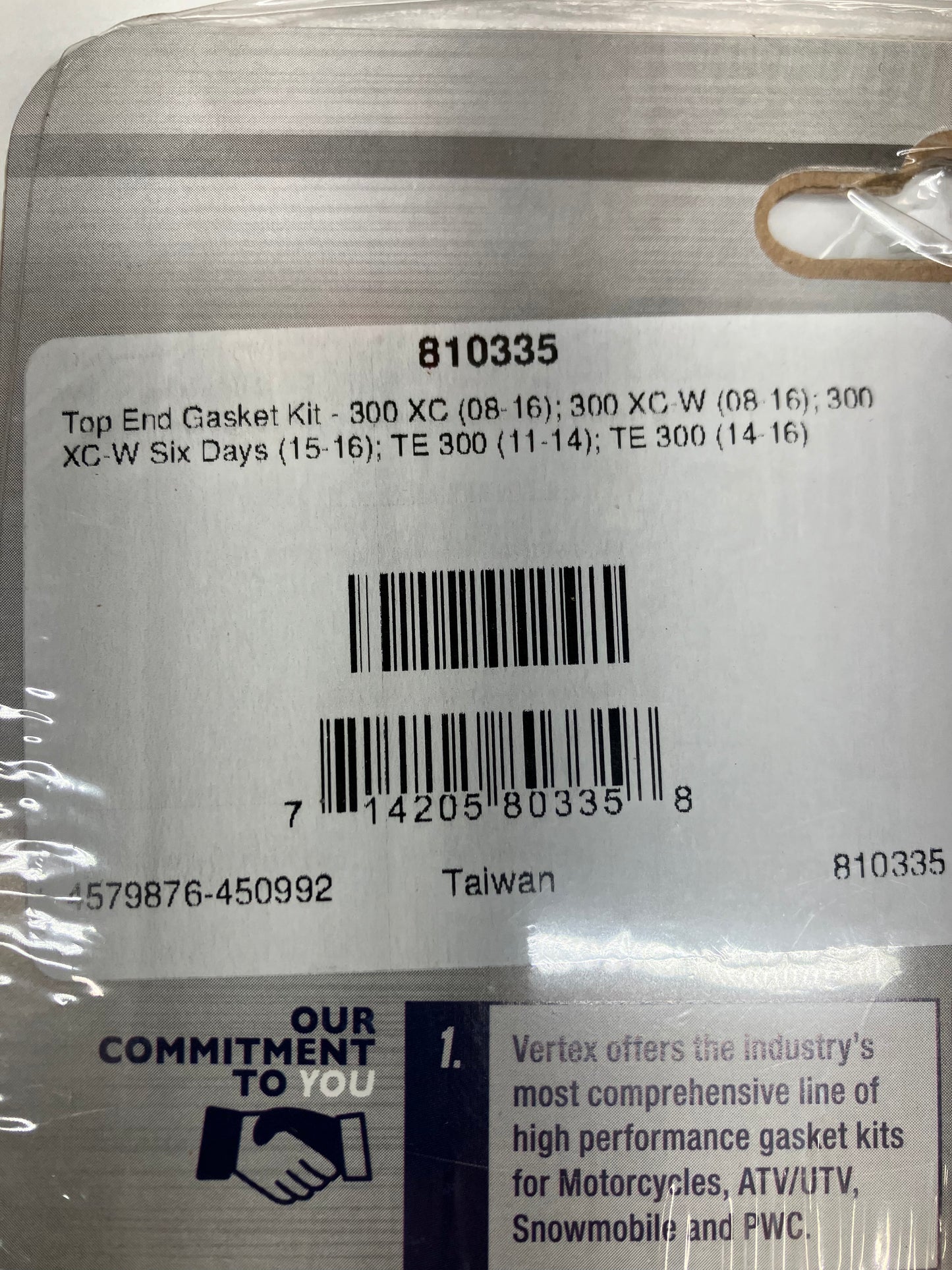 VERTEX TOP END GASKET  KIT 810335  KTM/HSQ 300 cc '08-16