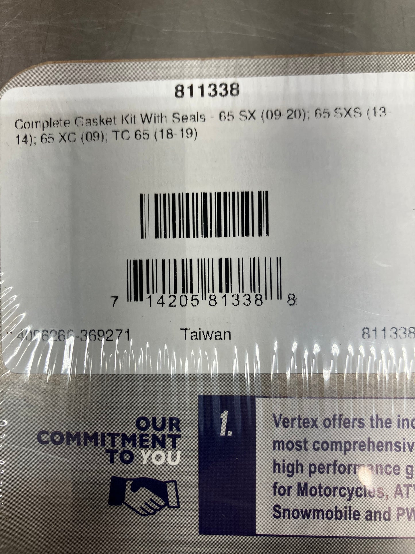 VERTEX COMPLETE GASKET KIT KTM ,Husqvarna 65   '09-'20  811338