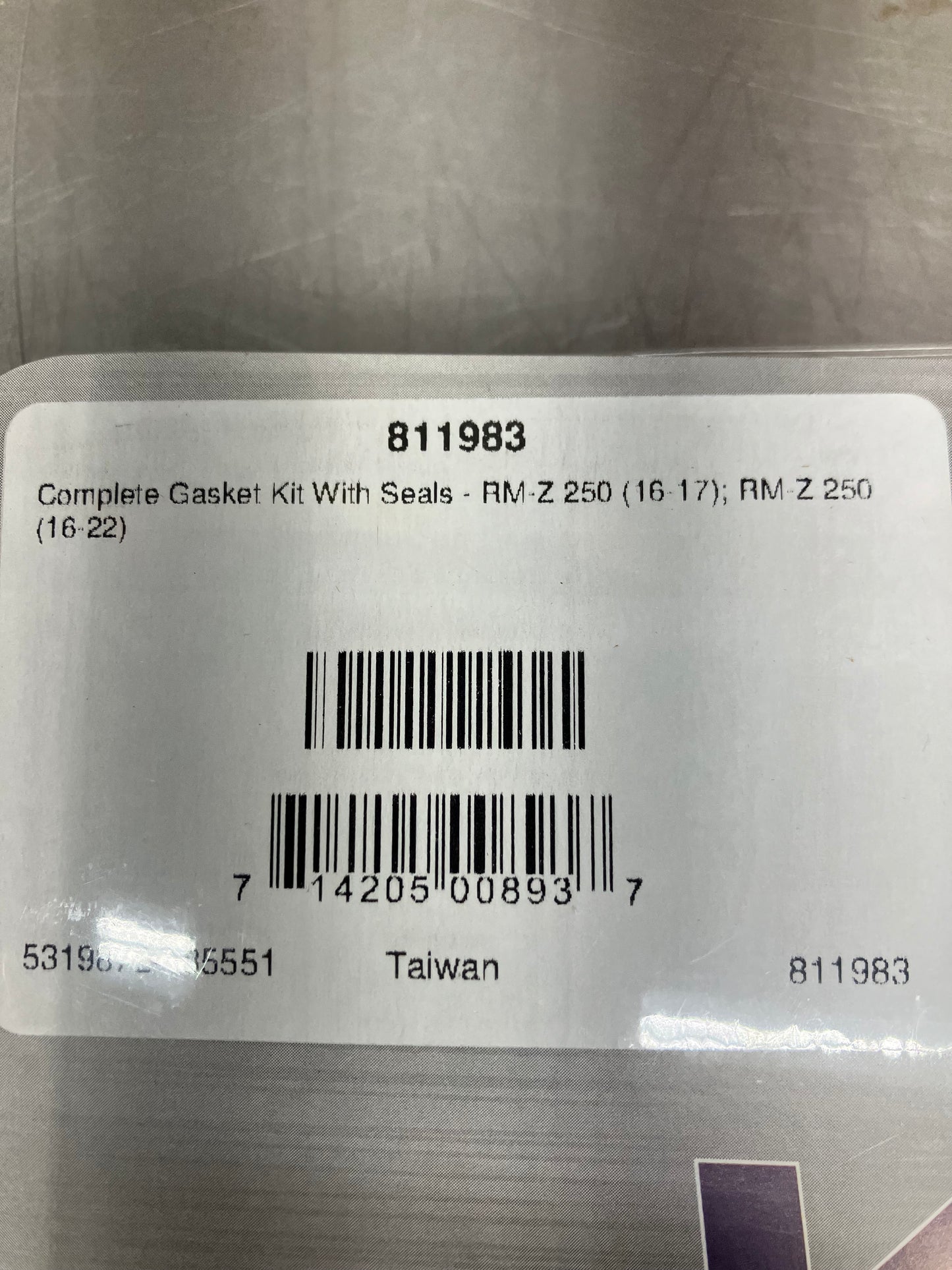 VERTEX COMPLETE GASKET KIT SUZUKI RM-Z250 '16-'22