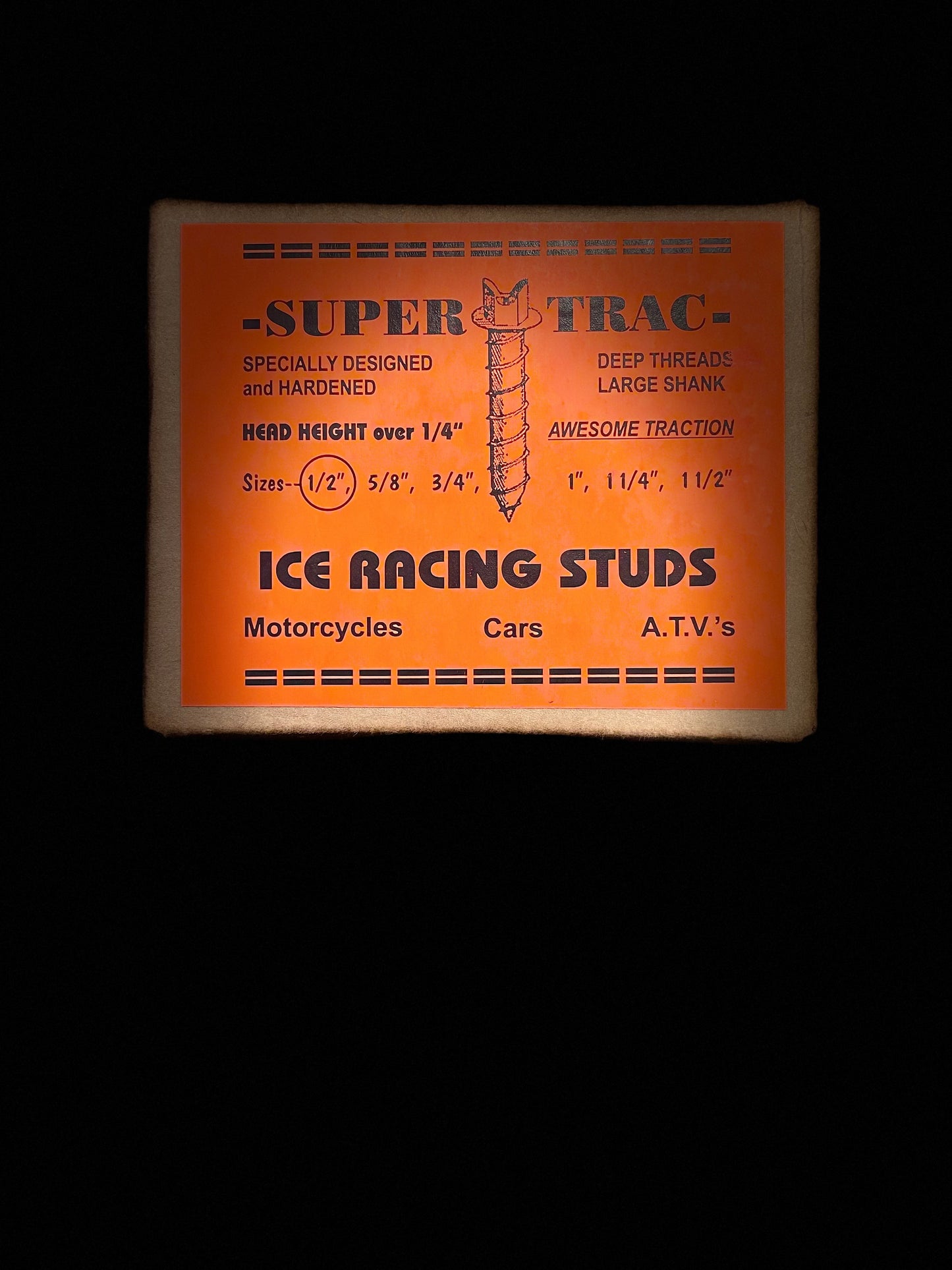 SUPER TRAC ICE RACING STUDS 1/2 X 500	 009401