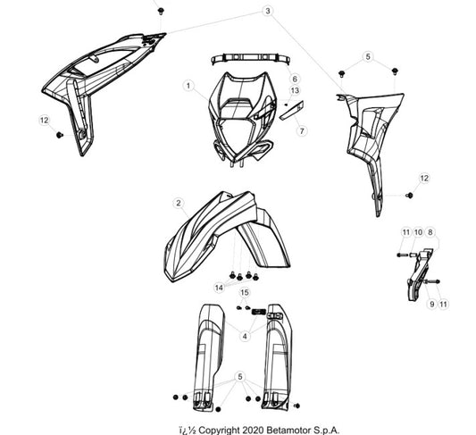BETA OEM - HEADLIGHT MASK - RED MY20+