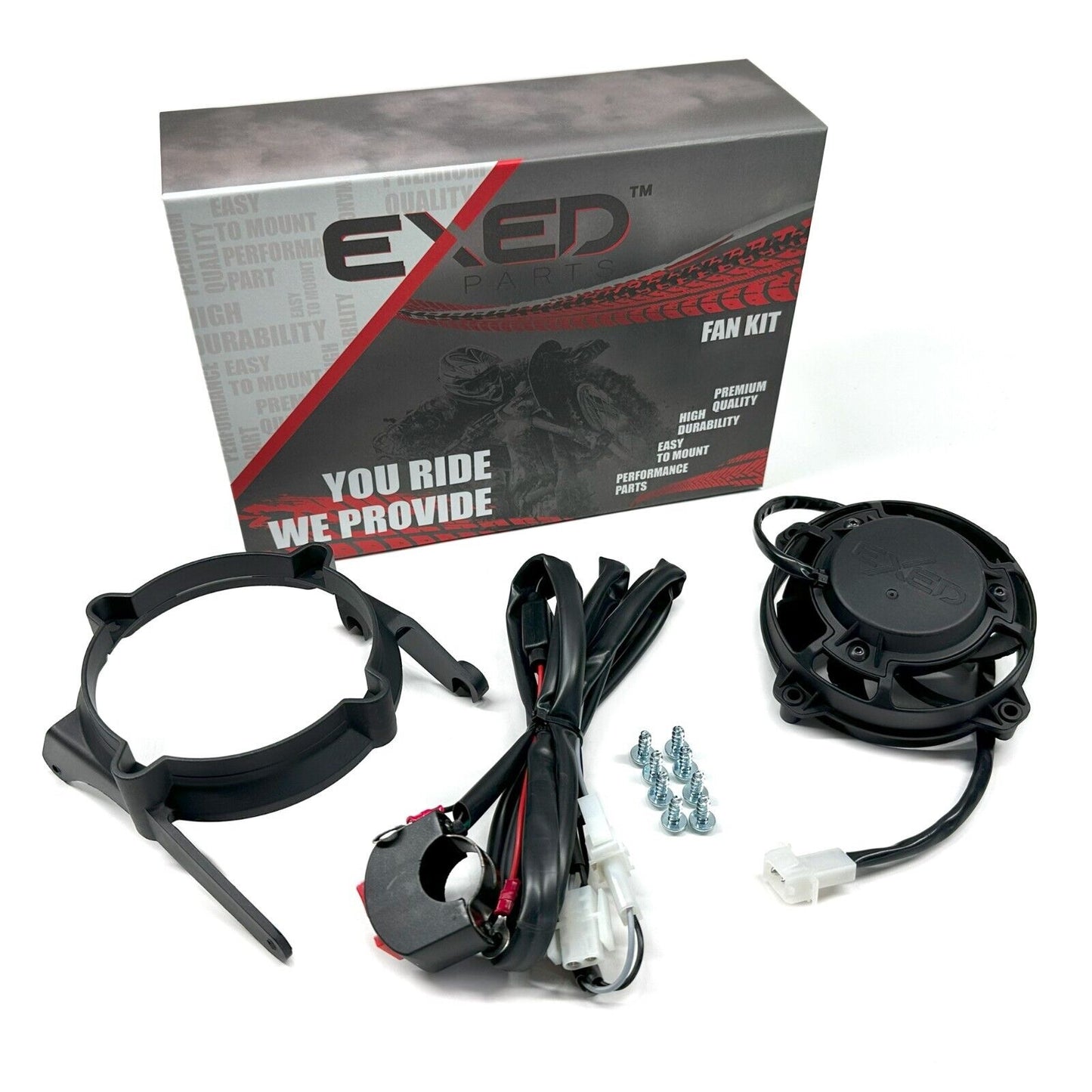 Exed Radiator Cooling Fan & Mounting Kit for KTM, HUSQVARNA TBI Enduro