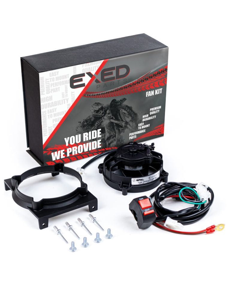 EXED Original SPAL Radiator Cooling Fan and Mounting Kit for BETA RR, with ON/OFF Switch, Dirt Bike Models from 2010 to 2019