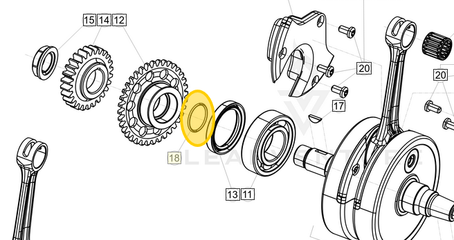 BETA OEM - O-RING OIL SEAL DRIVE SHAFT BUSHING SEAL DISTANCE SLEEVE O-RING COUNTER SPROCKET O-RING