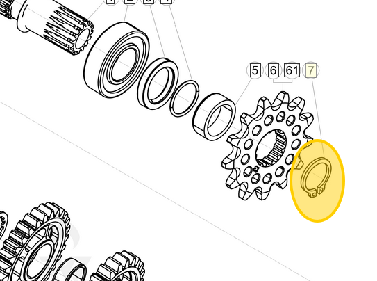 BETA OEM SEEGER AS 25X2 DIN 471 SPROCKET