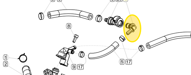 BETA OEM FUEL HOSE CONNECTOR