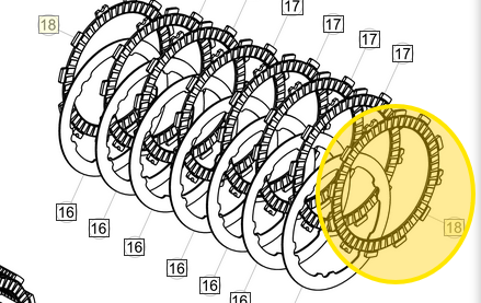 BETA OEM CLUTCH DISC DRIVING PLATES SECONDARY      PART # 029.03.054.00.00
