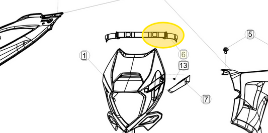 BETA OEM HEADLIGHT MASK RUBBER BAND