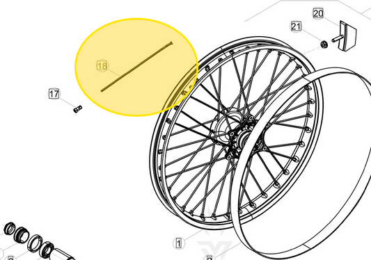 BETA OEM FRONT SPOKE RR RACING MY17/18 2T/4T BLACK