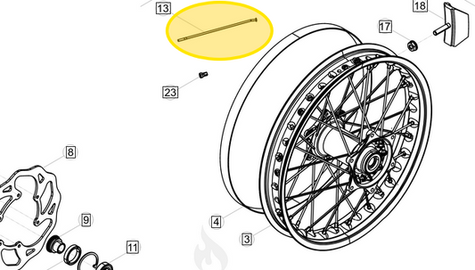 BETA OEM SPOKE 3,91X191 MM BLACK