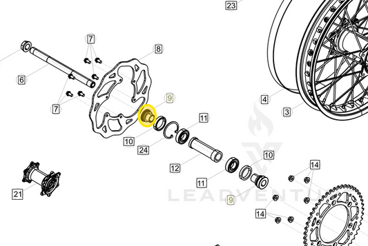 BETA OEM LH HUB SPACER RR 4T REAR