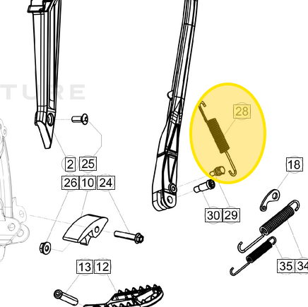 BETA OEM KICKSTAND SPRING 037.32.030.00.00