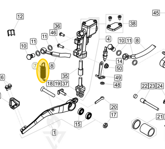 BETA OEM BRAKE PEDAL RETURN SPRING RR XT