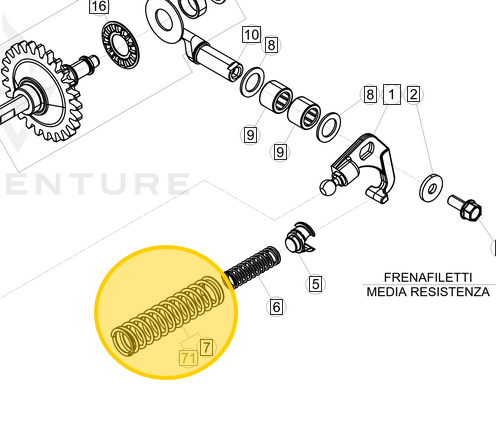 BETA OEM ADJUSTING SPRING 300CC GREEN