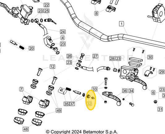 BETA OEM PUSH-ROD CLUTCH CONTROL LEVER