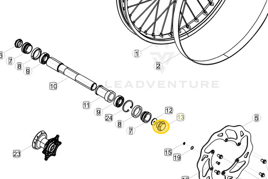 Beta OEM - FRONT AXLE NUT