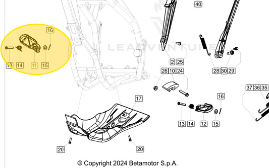 BETA OEM RH FOOTREST, RR 4T, XTRAINER 25.32521.000