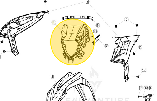 BETA OEM HEADLIGHT MASK BLUE RR 037.43.171.00.32