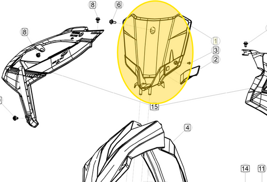 BETA OEM HEADLIGHT MASK RED RX (WITH DECAL) 049.43.004.00.97