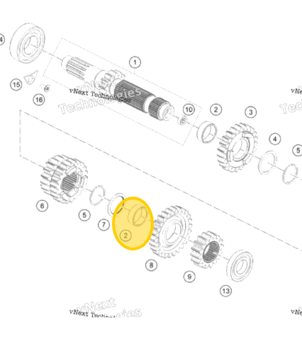 KTM OEM NEEDLE BEARING 0405222611