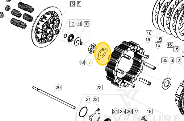 BETA OEM CLUTCH TAB LOCK WASHER PART #029.03.000.48.00