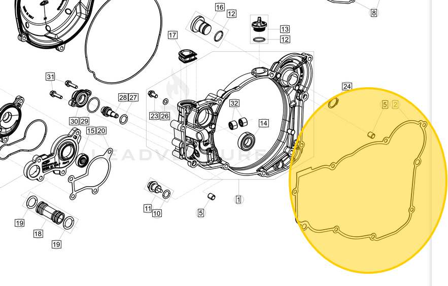 BETA OEM BASKET CLUTCH COVER INNER 2T RR 026.01.005.00.00