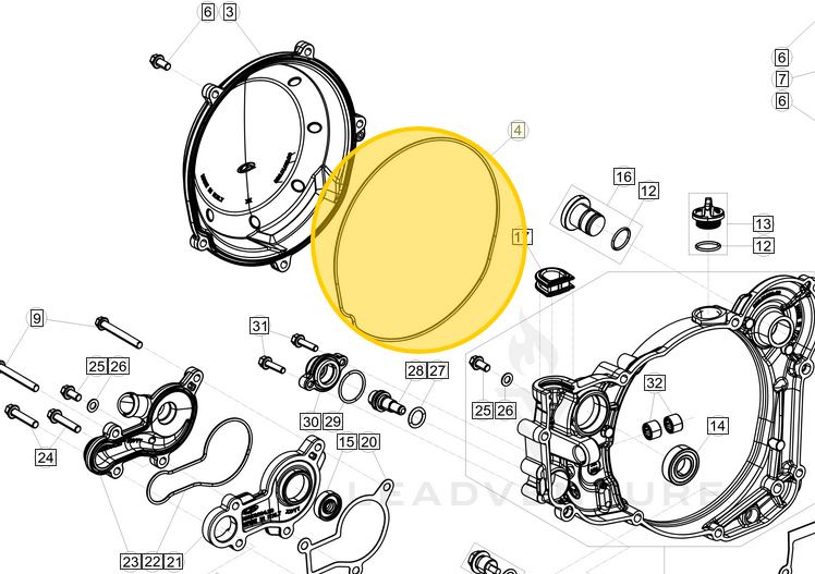 BETA OEM OUTER CLUTH COVER GASKET 2T PART #026.01.041.00.00