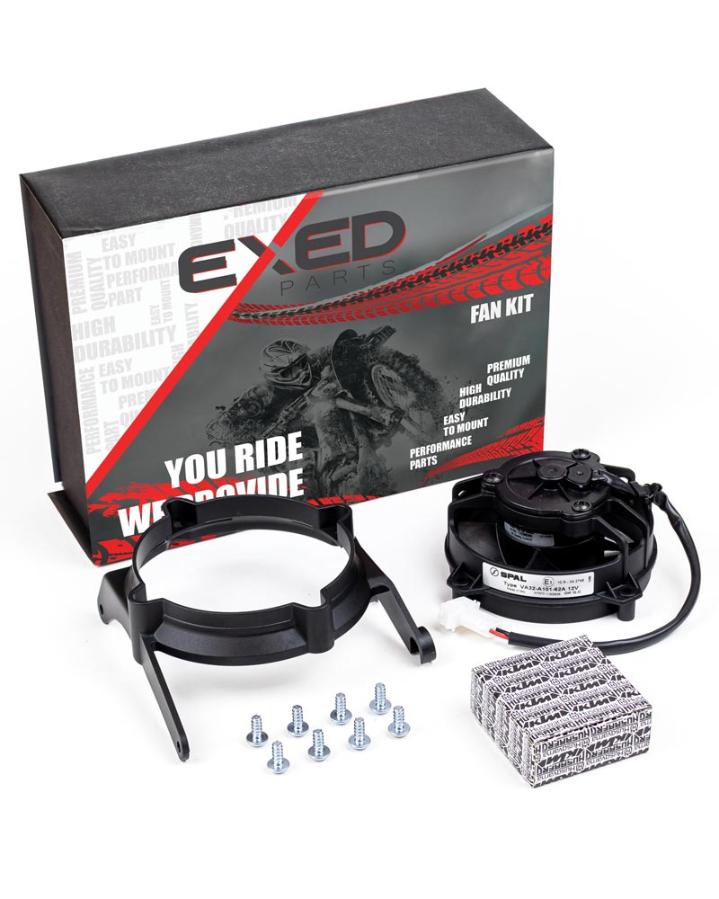 ExEXED Original SPAL Radiator Cooling Fan and Mounting Kit for KTM/HUSQVARNA/GAS GAS, with Relay,2021-2023