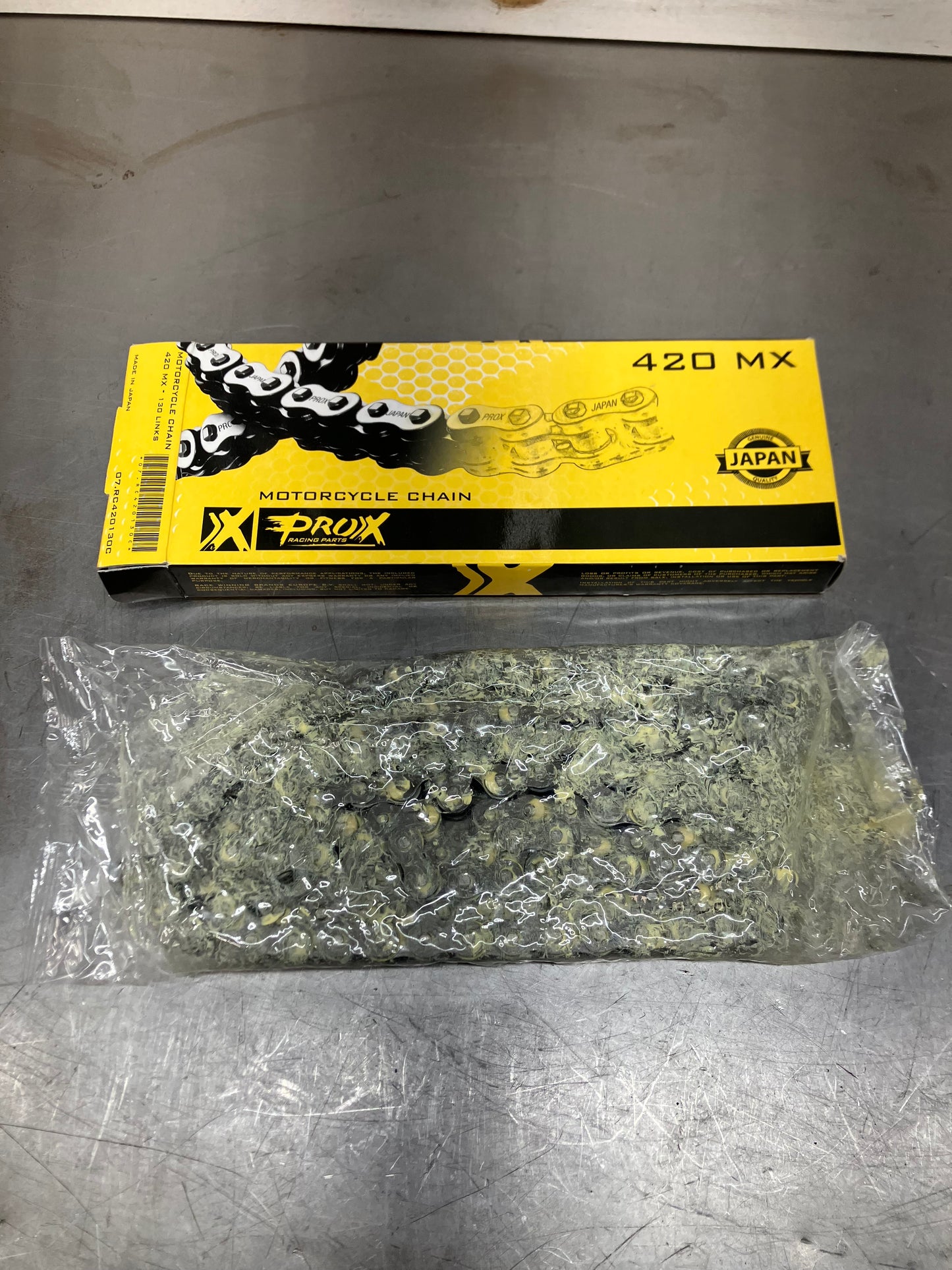 Copy of PROX 420 MX CHAIN 130 LINK W/ CLIP LINK 07.RC420130C