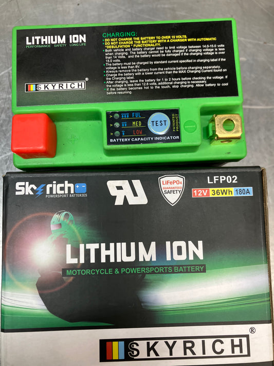 SKTRICH LITHIUM BATTERY LFP02 180CCA/ 36WH