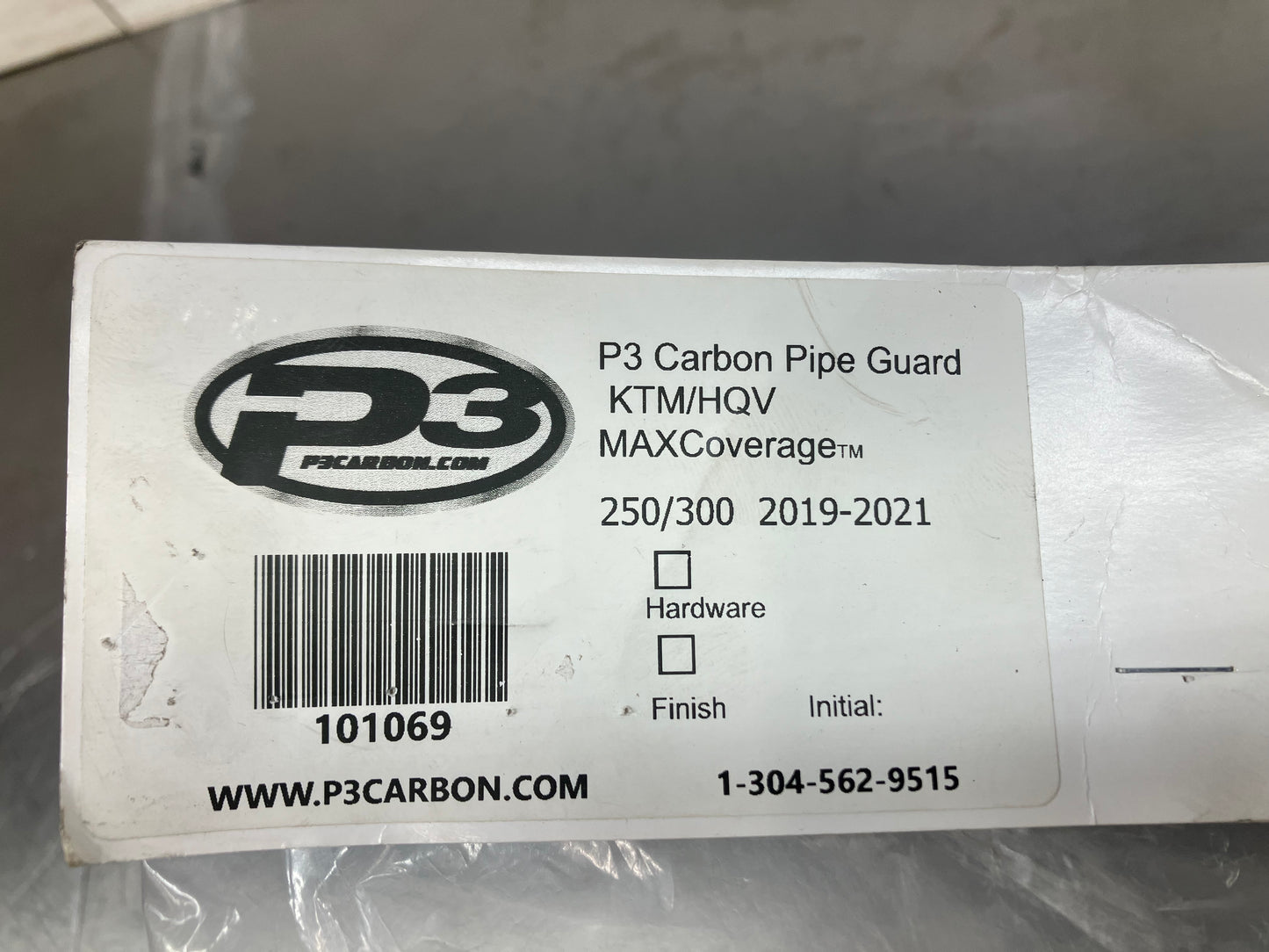 P3 MAX COVERAGE CARBON FIBER PIPE GUARD  250/300 KTM/GG/HSQ 2019-2023